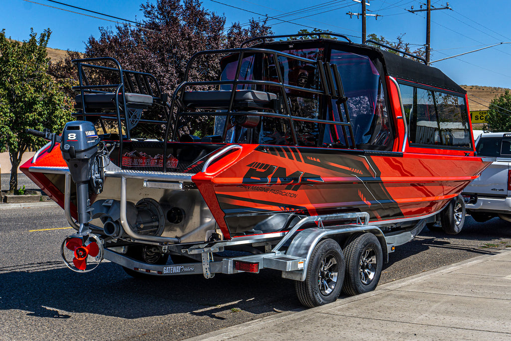 Dynamic Designs - BMF Boat - Red and Black Vinyl Wrap