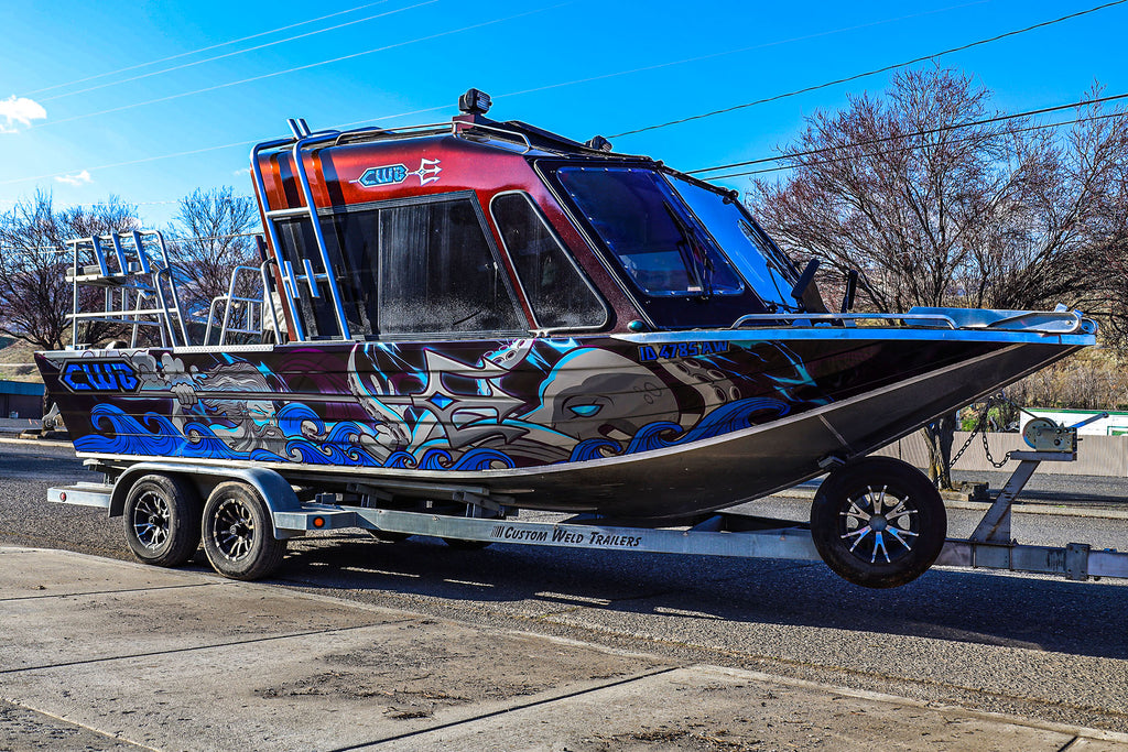 Dynamic Designs - Boat wrap on CWB Boat - Poseidon Graphic