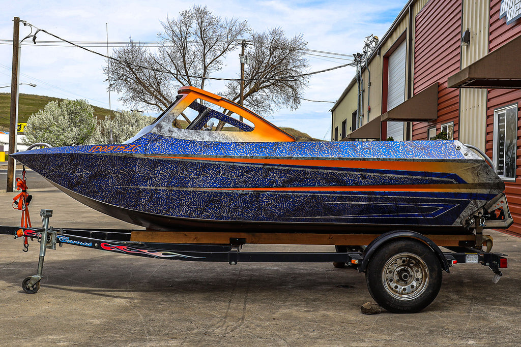 Dynamic Designs - Mini Jet Boat Custom Vinyl Wrap with Myrmekite Pattern