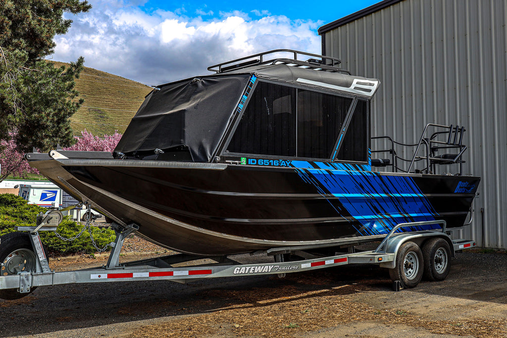 Dynamic Designs - Bentz Boats - Blue and Black Vinyl Wrap